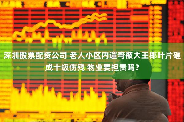 深圳股票配资公司 老人小区内遛弯被大王椰叶片砸成十级伤残 物业要担责吗？